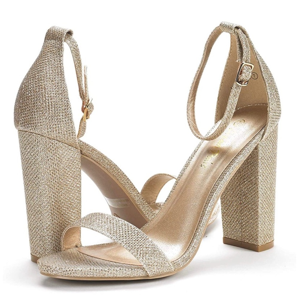 Gold Heeled Sandals